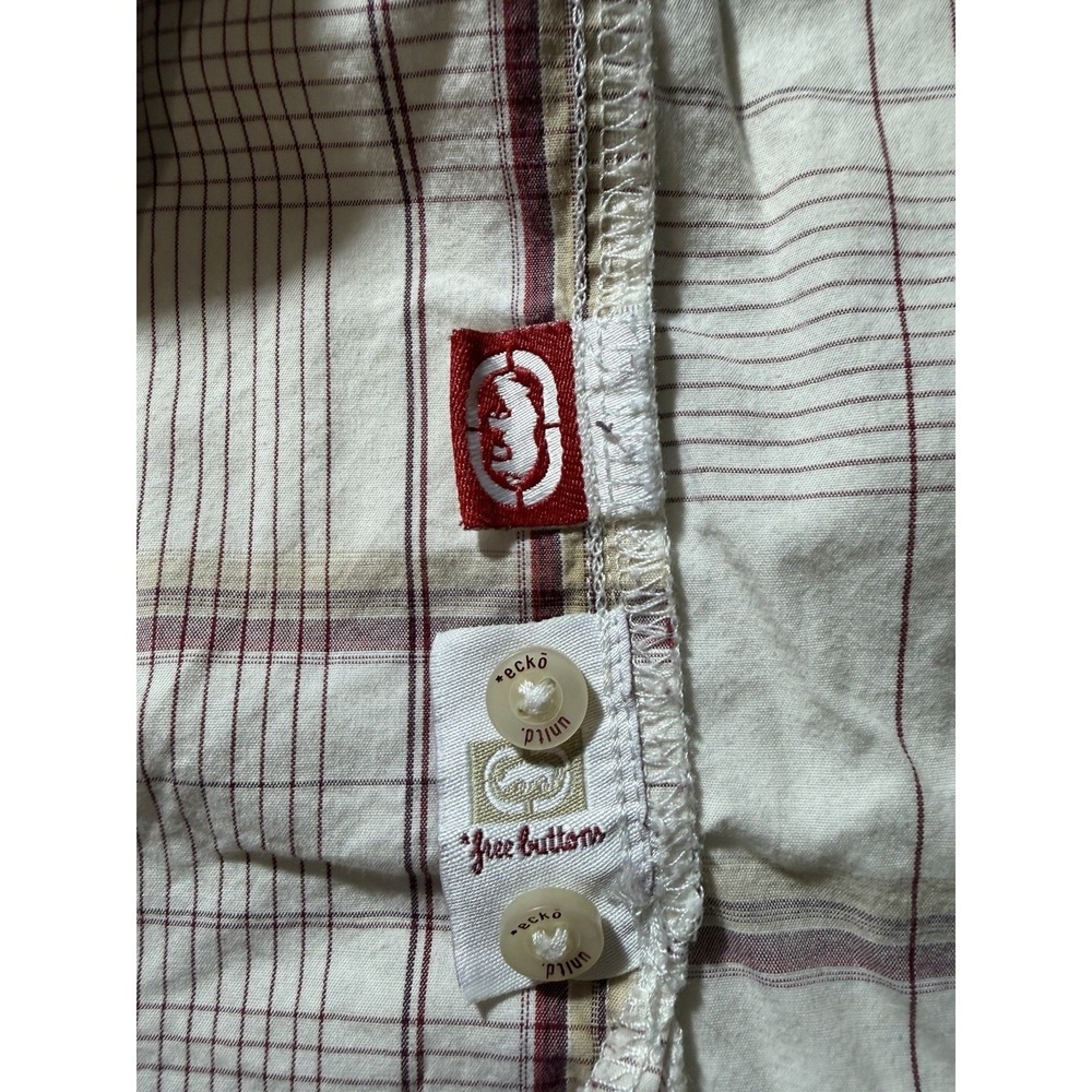 Ecko Unltd Mens XL Shirt Short Sleeve Button Up Plaid - Picture 10 of 10